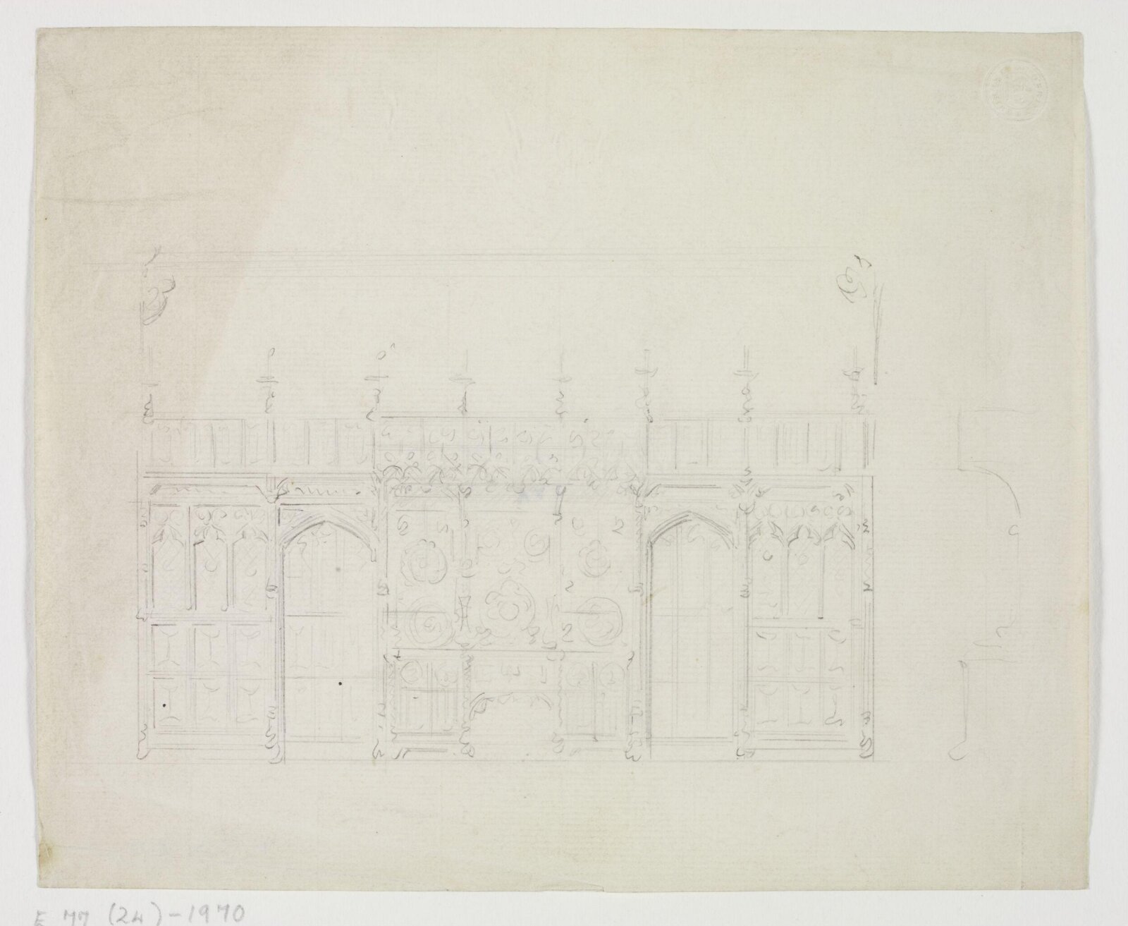 Drawing, A.W.N. Pugin, c. 1845