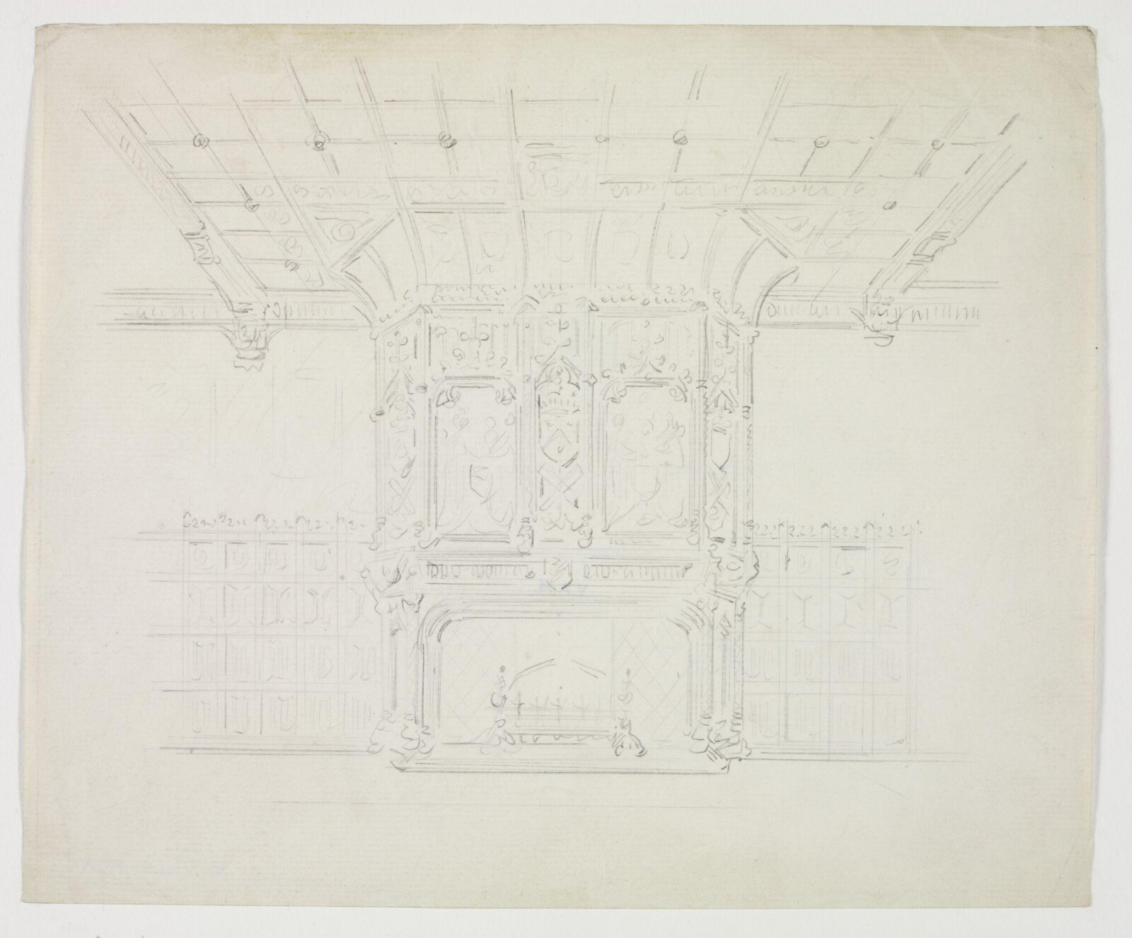 Drawing, A.W.N. Pugin, c. 1845