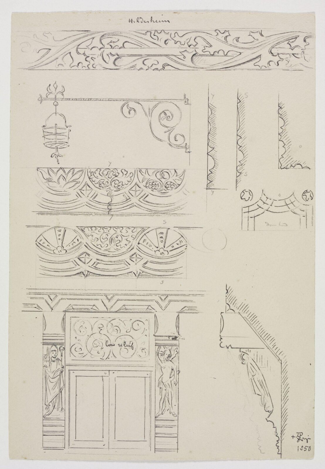 Drawing, A.W.N. Pugin, 1850