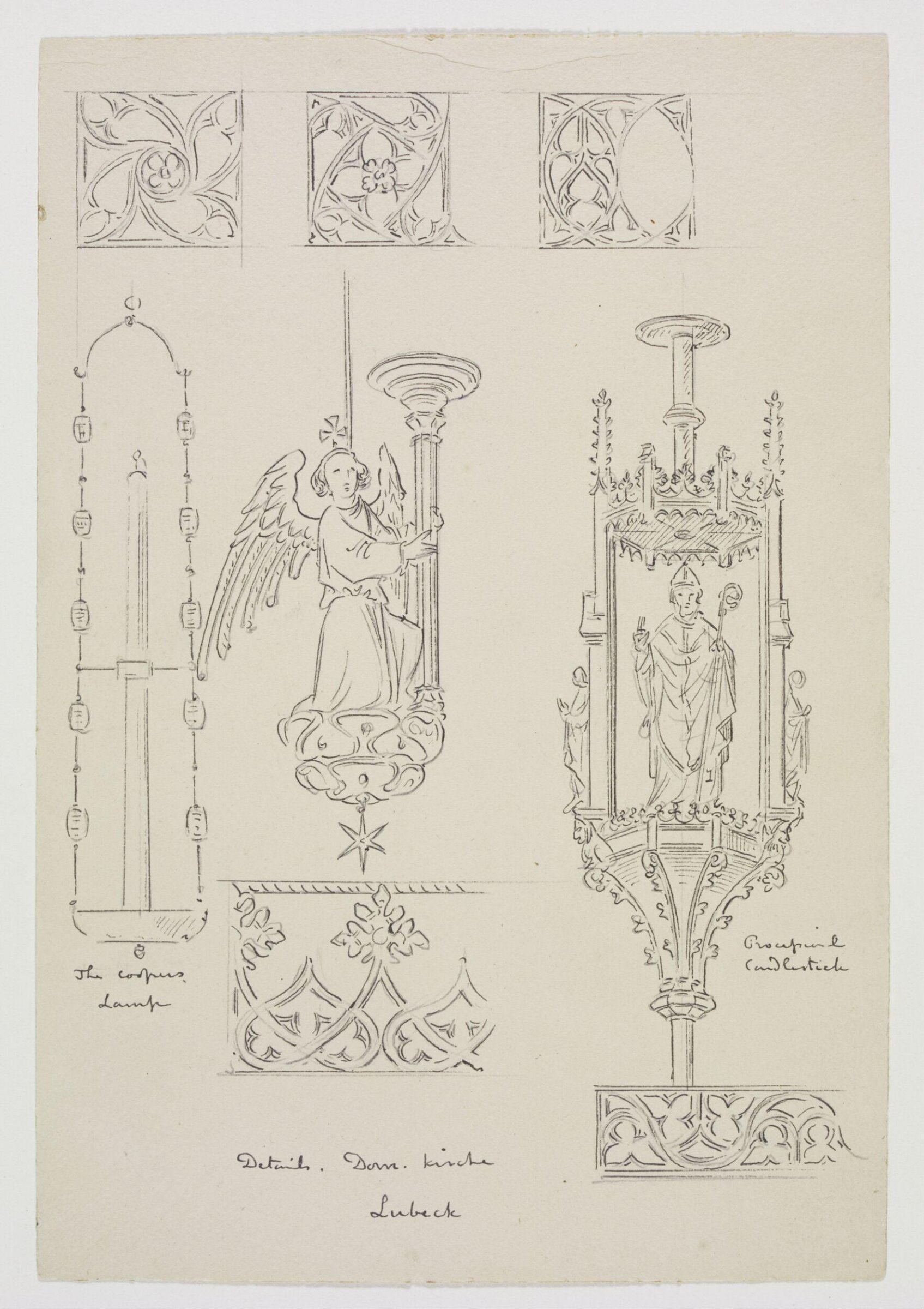 Drawing, A.W.N. Pugin, 1850