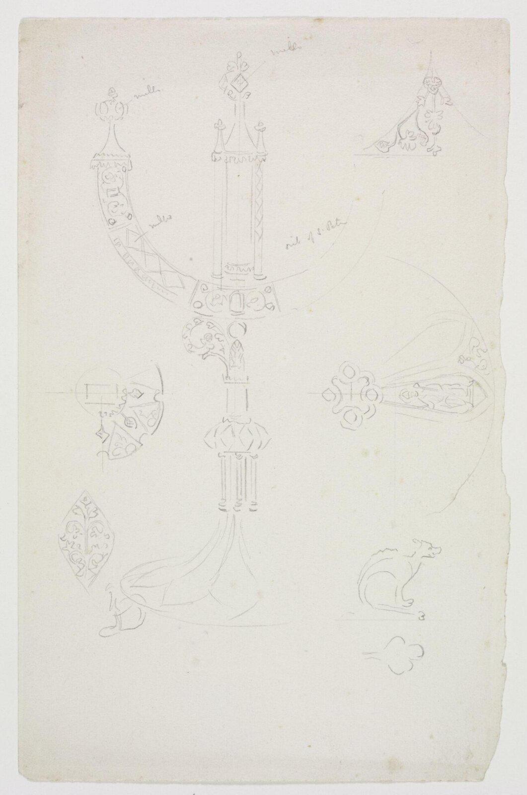 Drawing, A.W.N. Pugin, c. 1851
