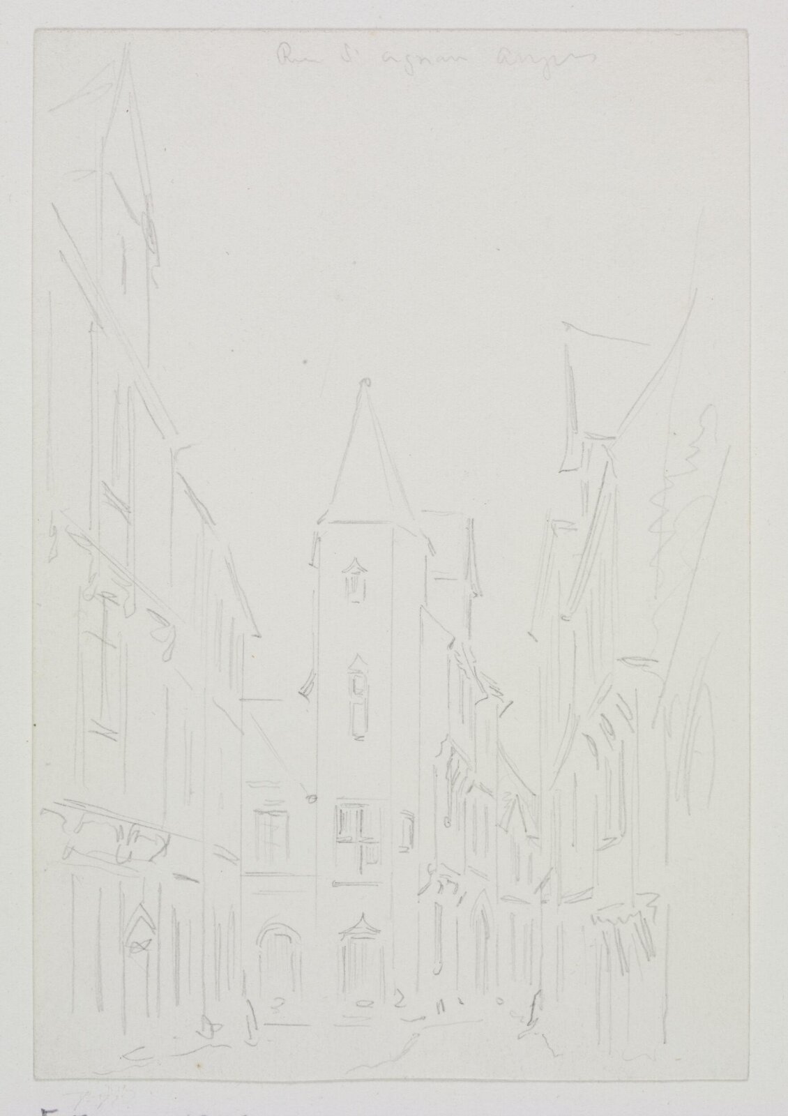 Drawing, A.W.N. Pugin, 1851