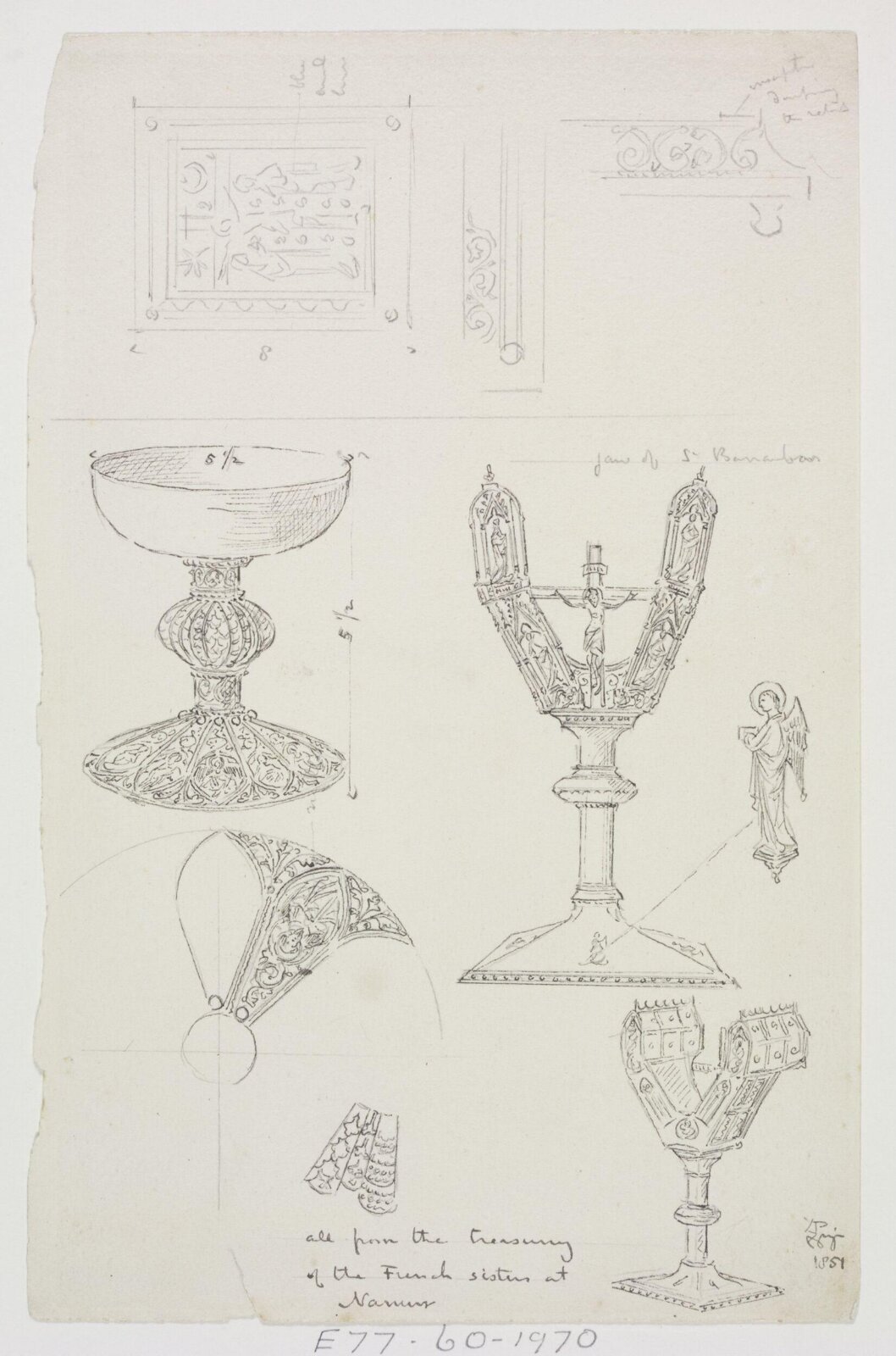 Drawing, A.W.N. Pugin, c. 1851