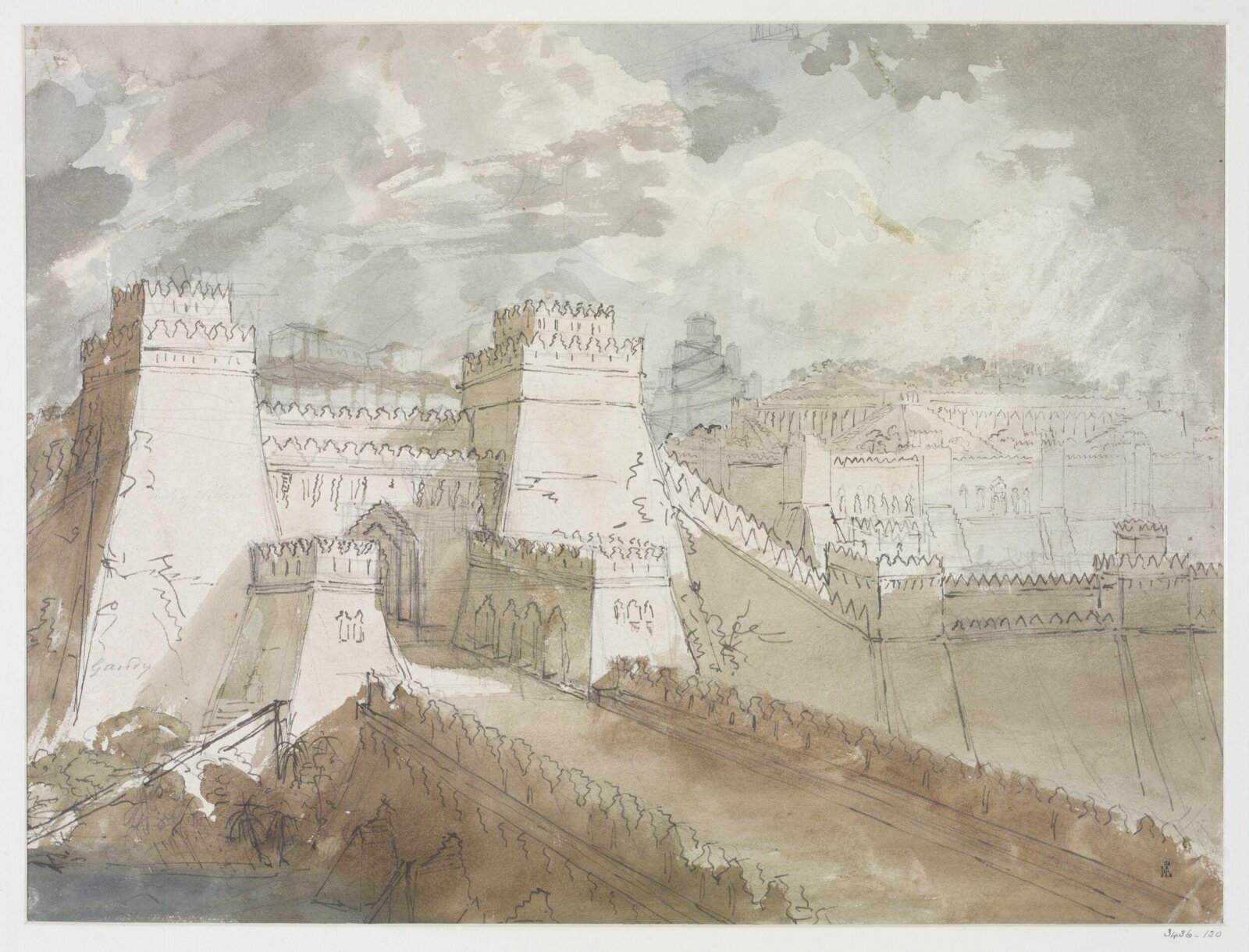 Drawing, Joseph Michael Gandy, c. 1791-1843