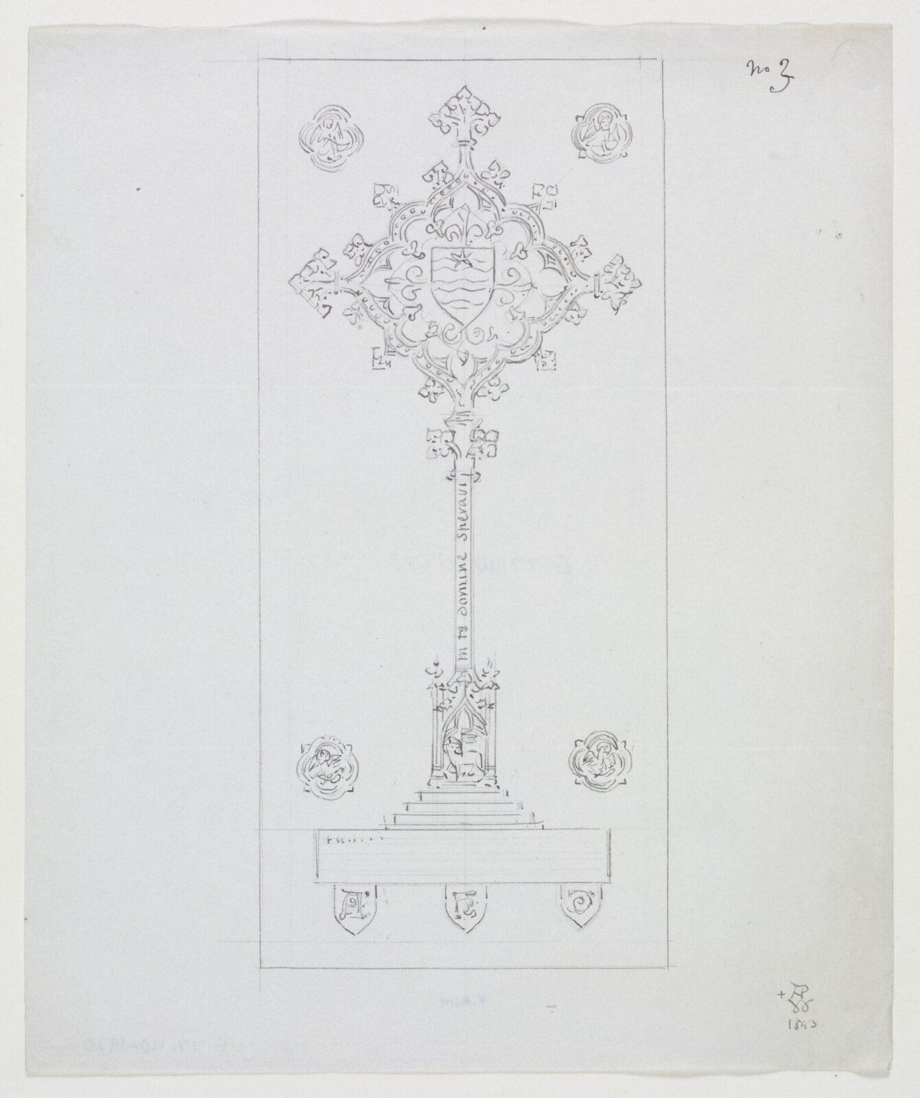 Drawing, A.W.N. Pugin, 1843