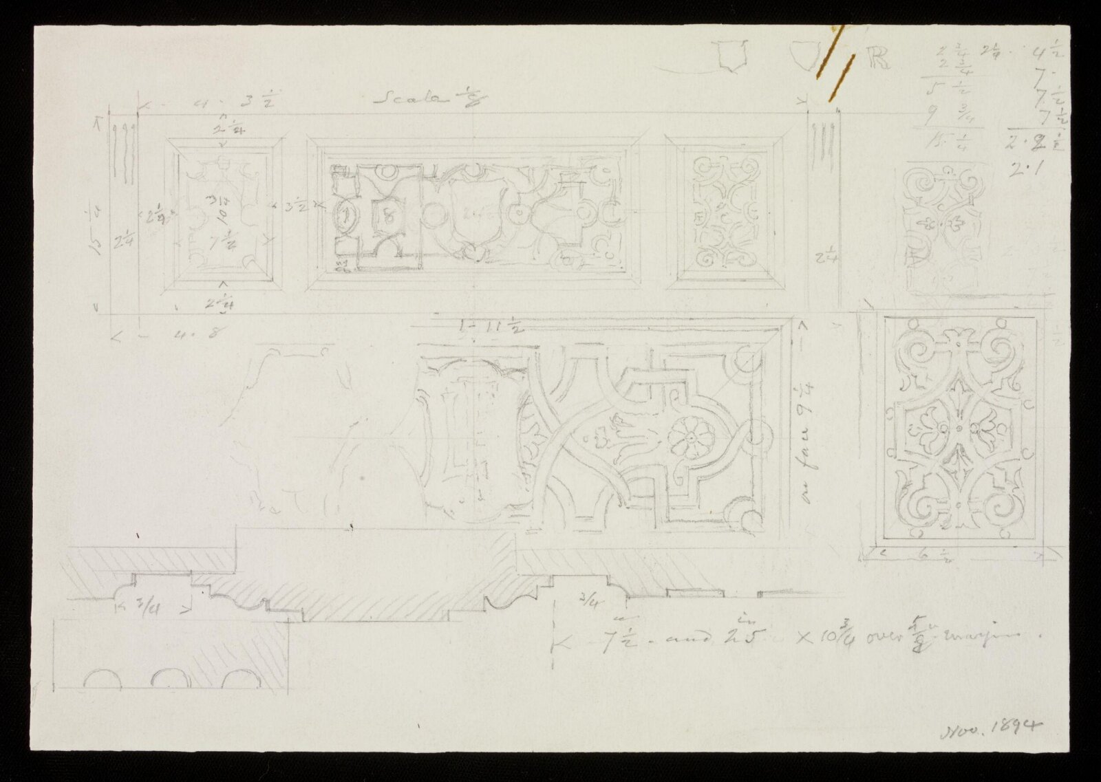 Drawing, John Dibblee Crace, November 1894