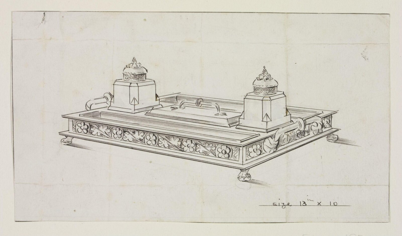 Drawing, Pugin, mid 19th century