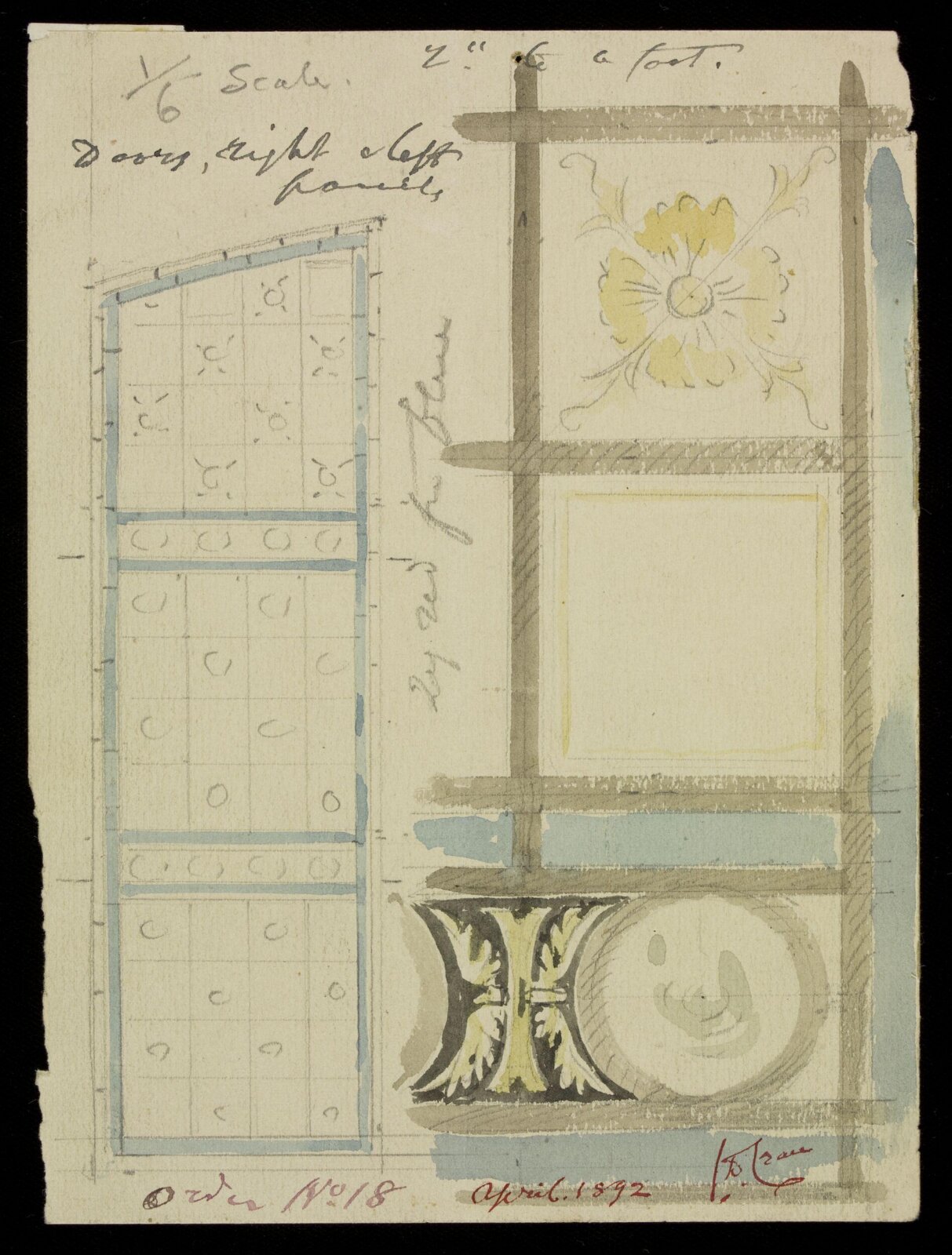 Design by J D Crace, J.D. Crace, April 1892