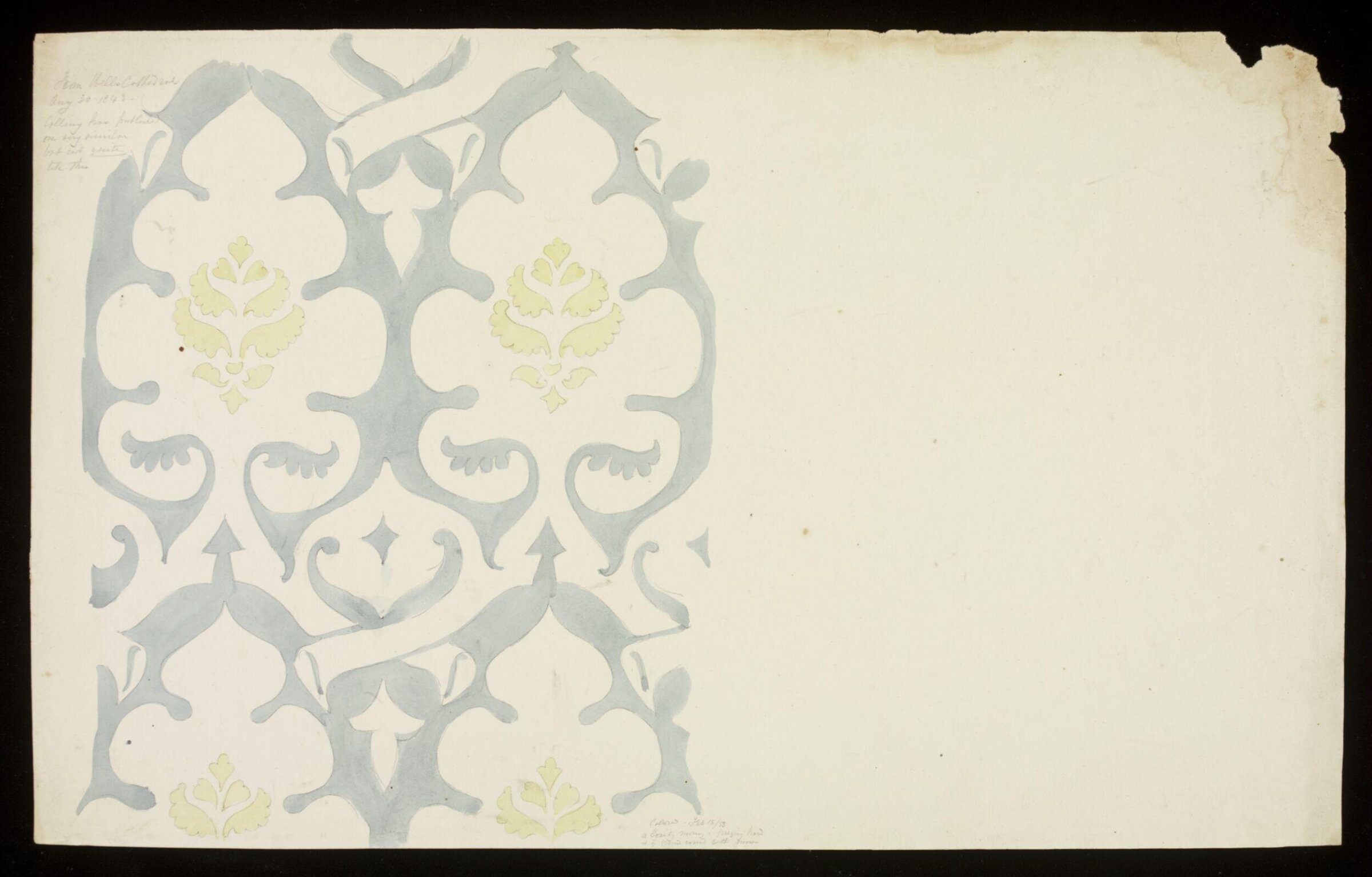 Drawing, John Gregory Crace, 30 August 1843