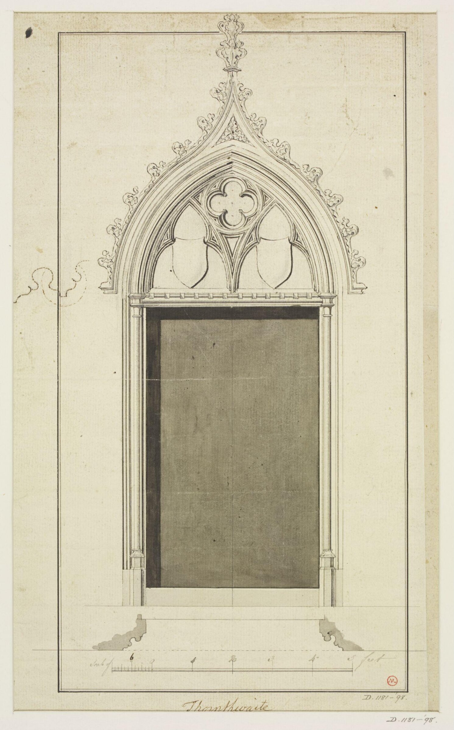 Drawing, Joseph Thornthwaite, 1774-98