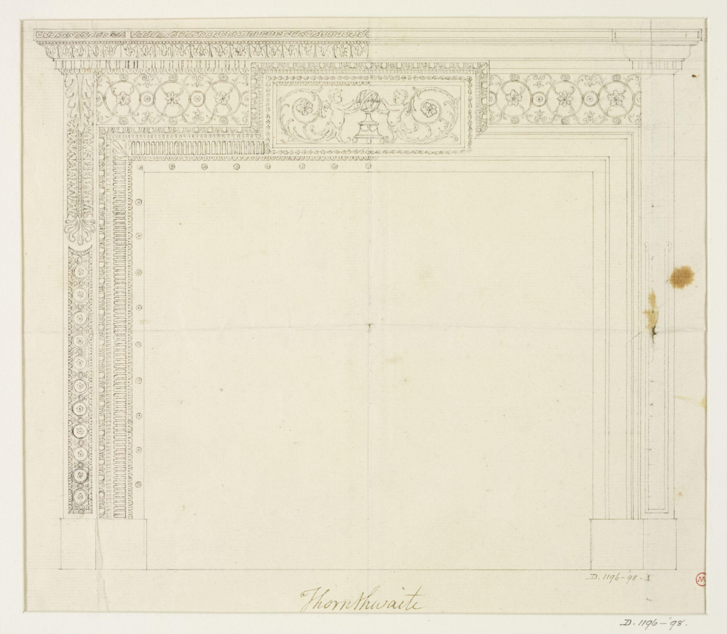 Drawing, Joseph Thornthwaite, 1774-98