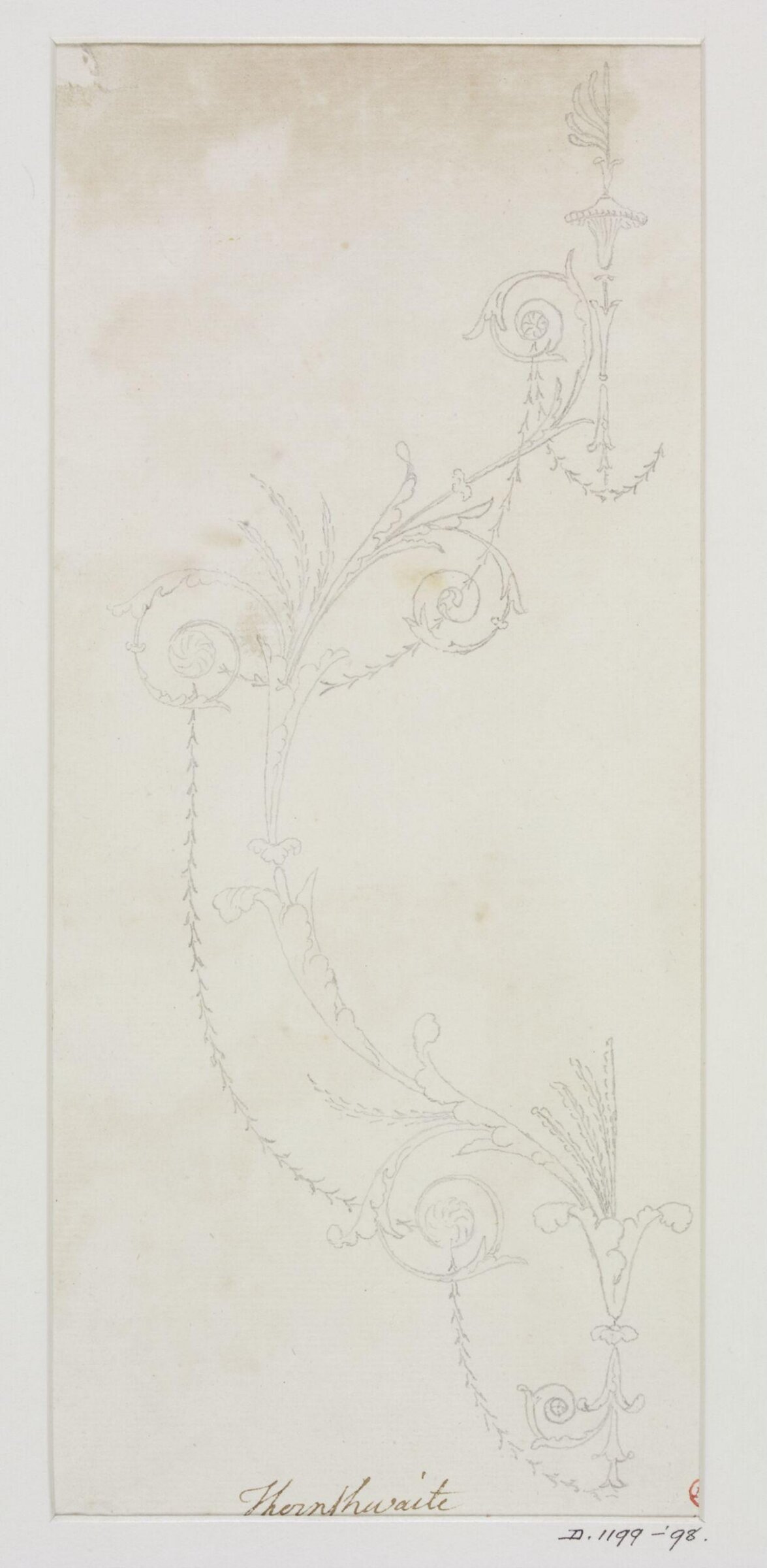 Drawing, Joseph Thornthwaite, 1774-98