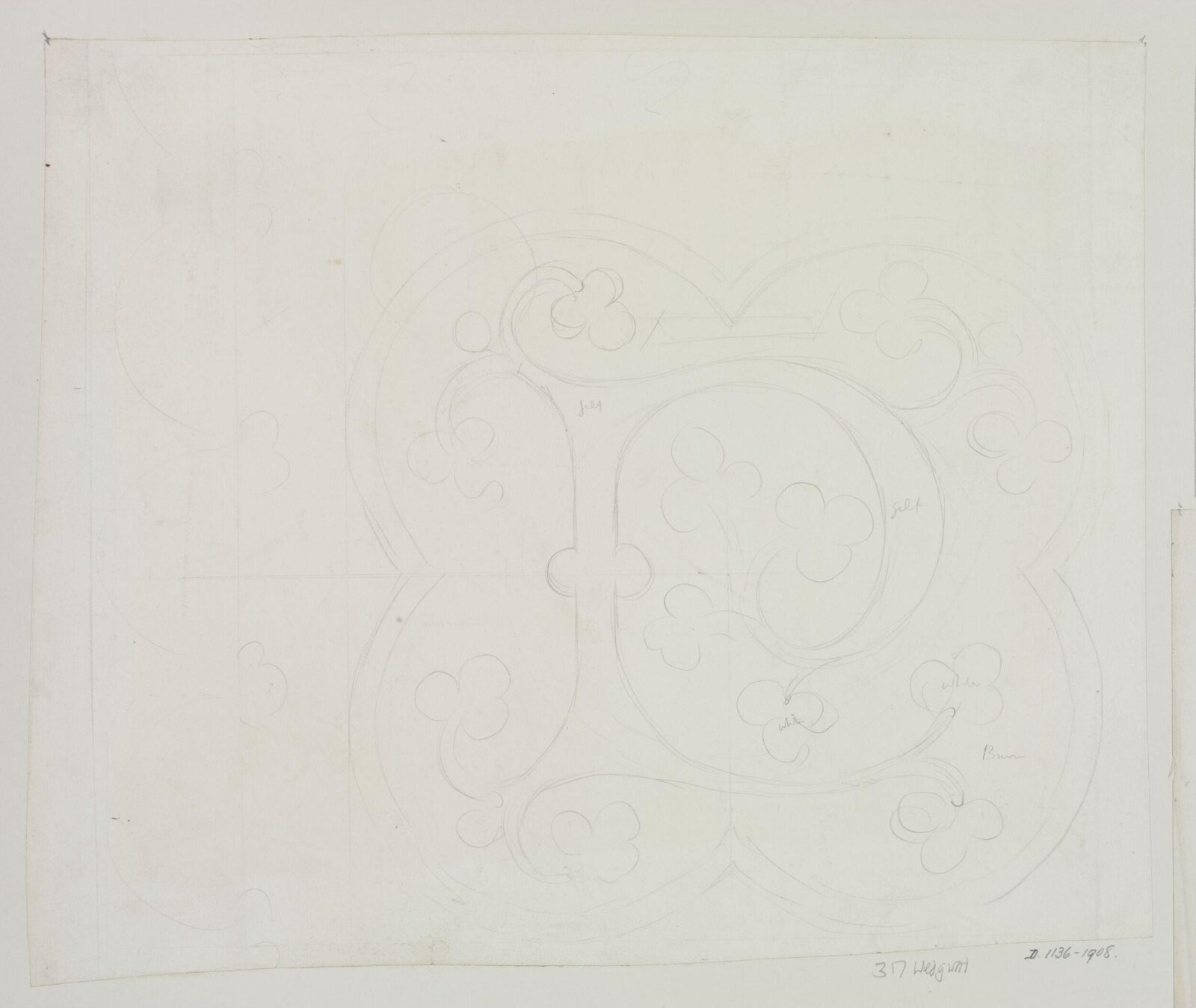 Drawing, A.W.N. Pugin, Mid 19th century