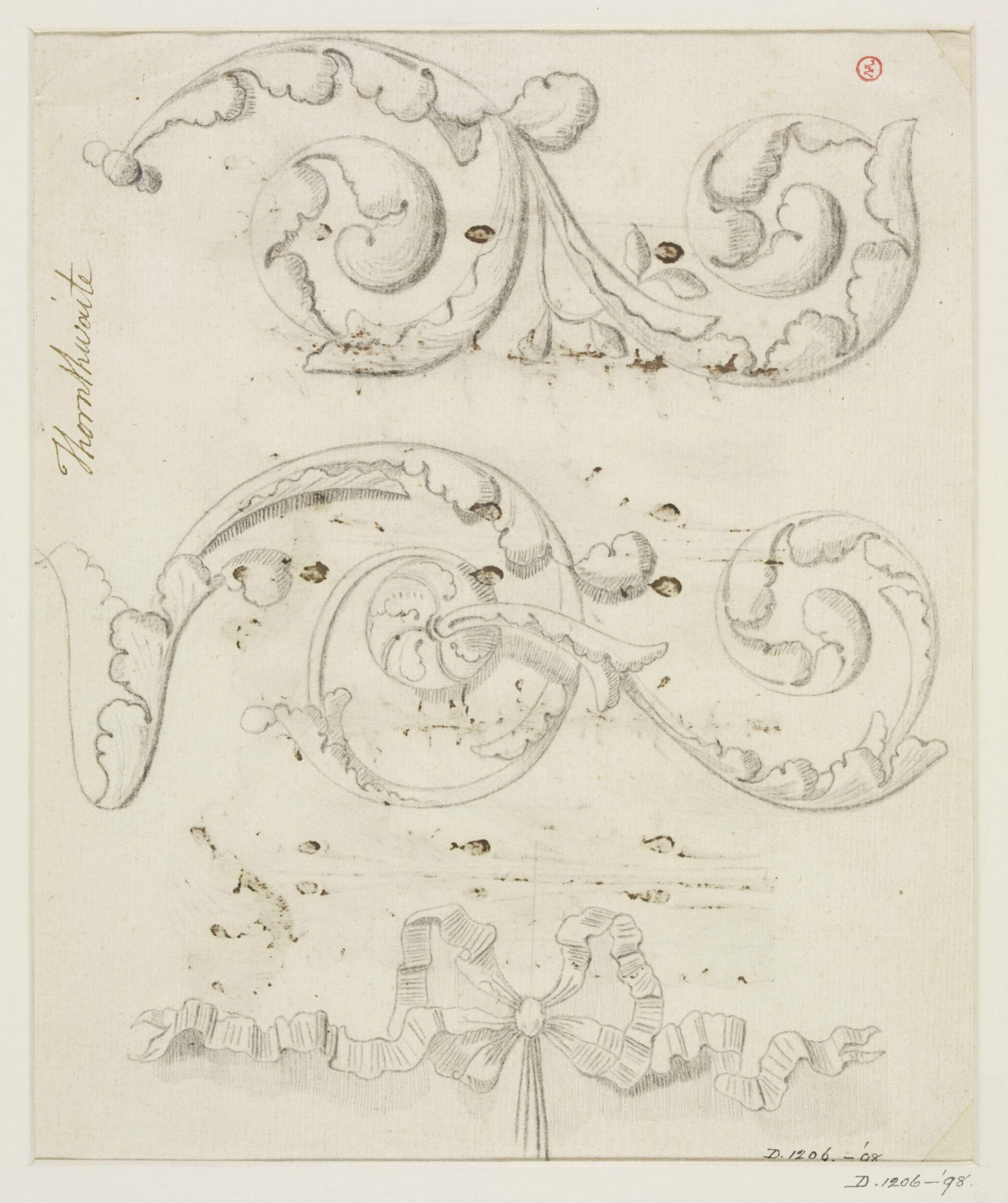 Drawing, Joseph Thornthwaite, 1774-98