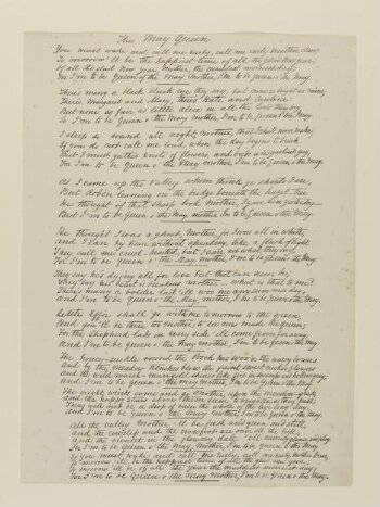 Text of poem 'The May Queen' from 'Illustrations to Tennyson's Idylls of the King and Other Poems', vol. 2