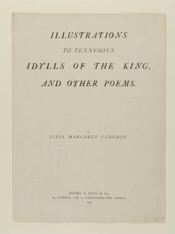 Title page from 'Illustrations to Tennyson's Idylls of the King and Other Poems', vol. 2