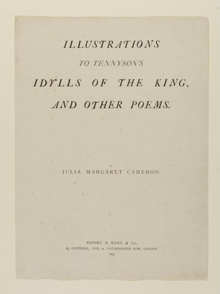 Title page from 'Illustrations to Tennyson's Idylls of the King and Other Poems', vol. 2 image