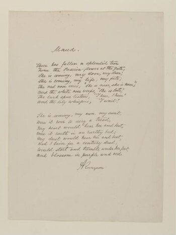 Text of poem 'Maud' from 'Illustrations to Tennyson's Idylls of the King and Other Poems', vol. 2