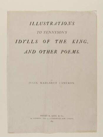 Title page from 'Illustrations to Tennyson's Idylls of the King and Other Poems', vol. 1