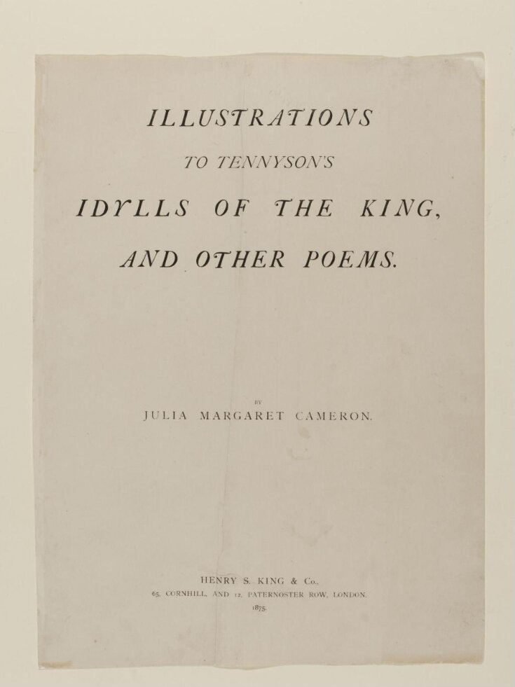 Title page from 'Illustrations to Tennyson's Idylls of the King and Other Poems', vol. 1 image