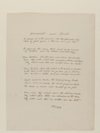 Text of poem 'Geraint and Enid' from 'Illustrations to Tennyson's Idylls of the King and Other Poems', vol. 1