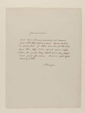 Text of poem 'Guinevere' from 'Illustrations to Tennyson's Idylls of the King and Other Poems'