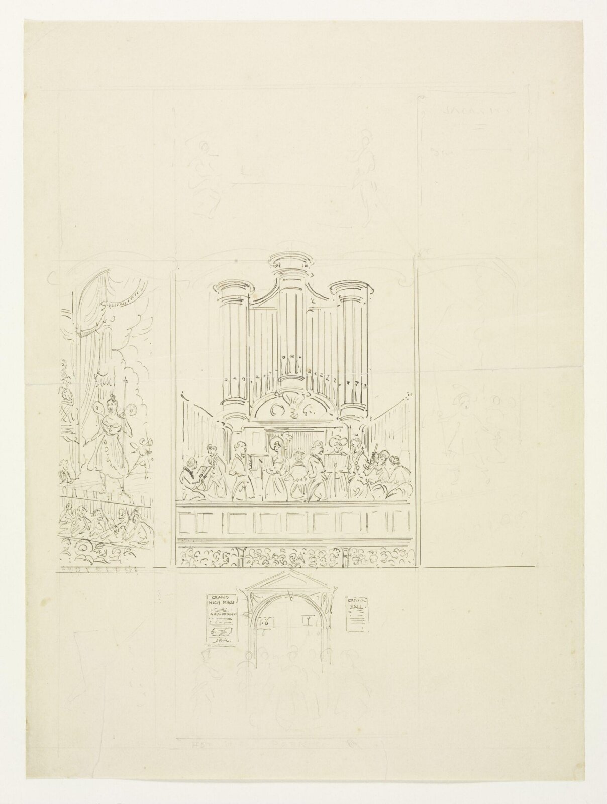 Drawing, A.W.N. Pugin, c. 1839-52