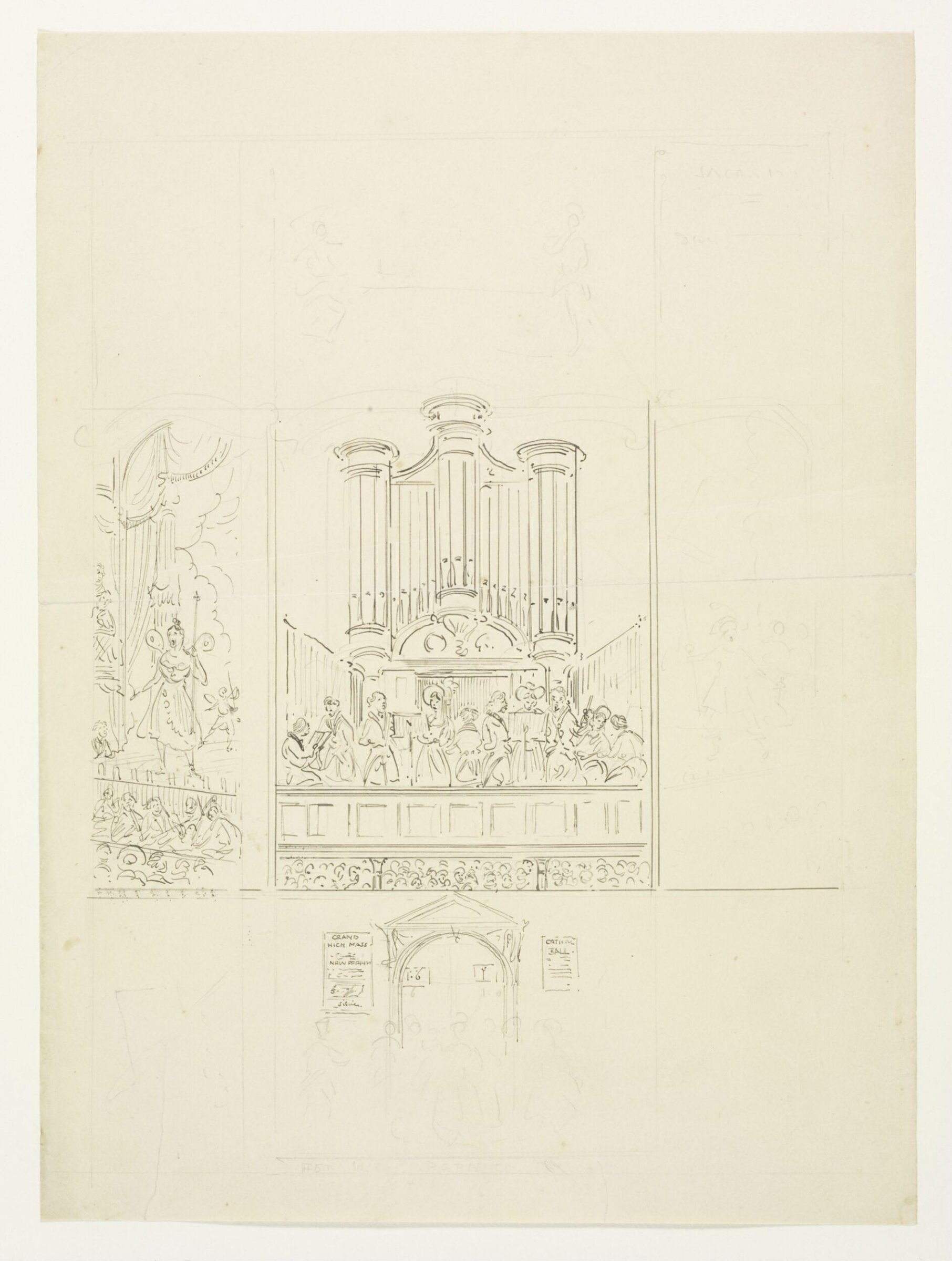 Drawing, A.W.N. Pugin, c. 1839-52