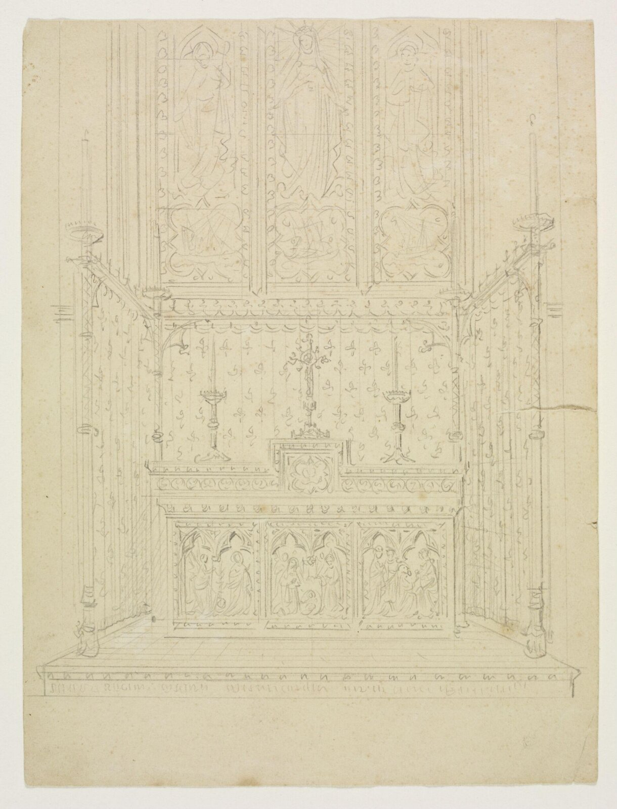 Drawing, A.W.N. Pugin, c. 1839-52