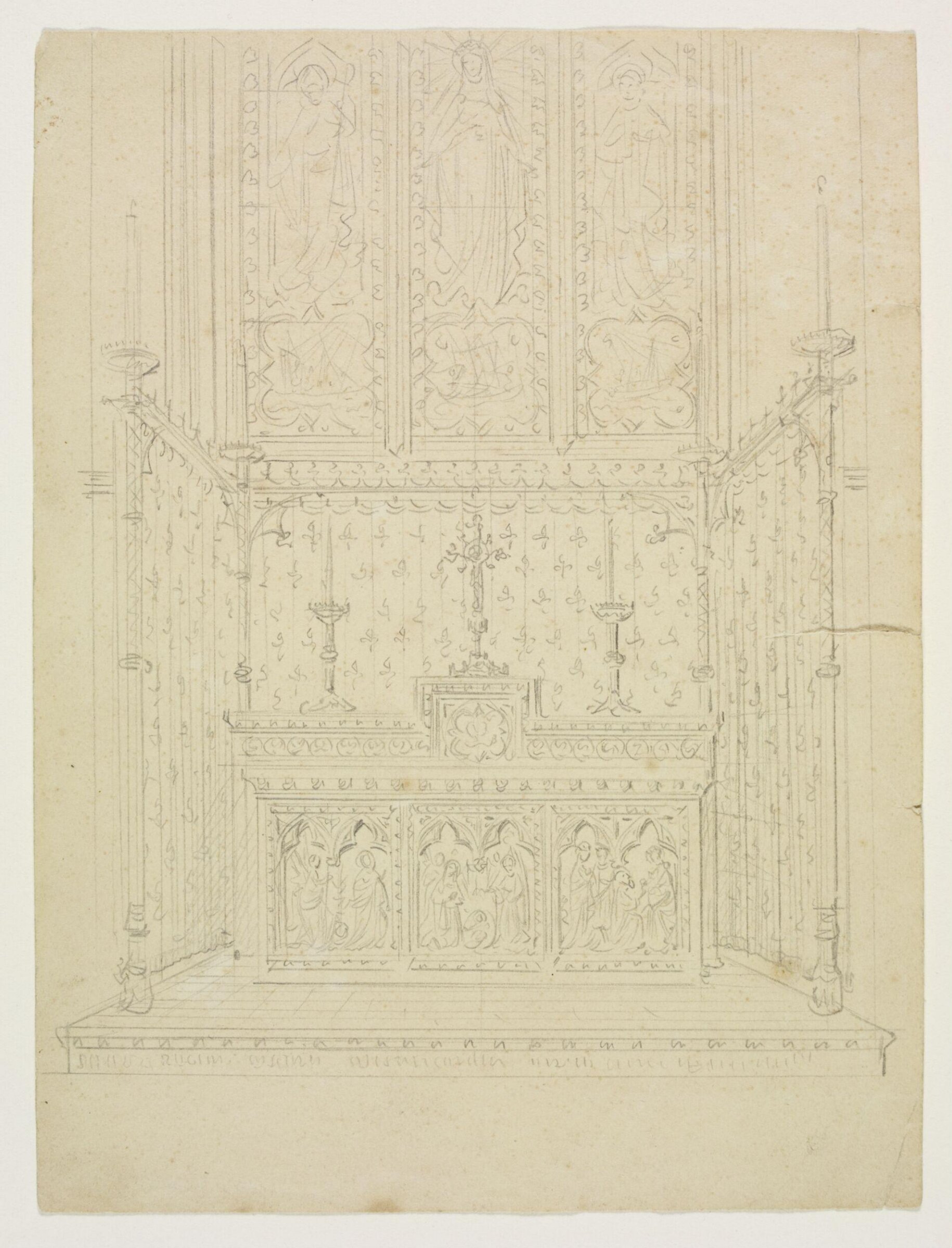 Drawing, A.W.N. Pugin, c. 1839-52