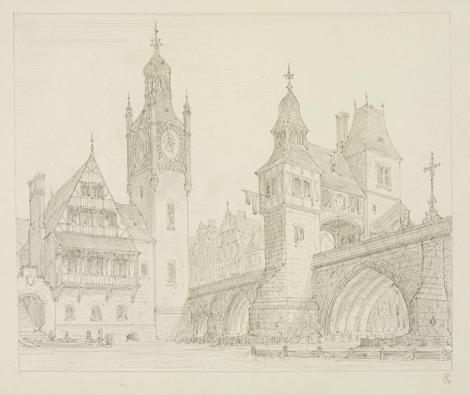 Drawing, A.W.N. Pugin, c. 1839-52