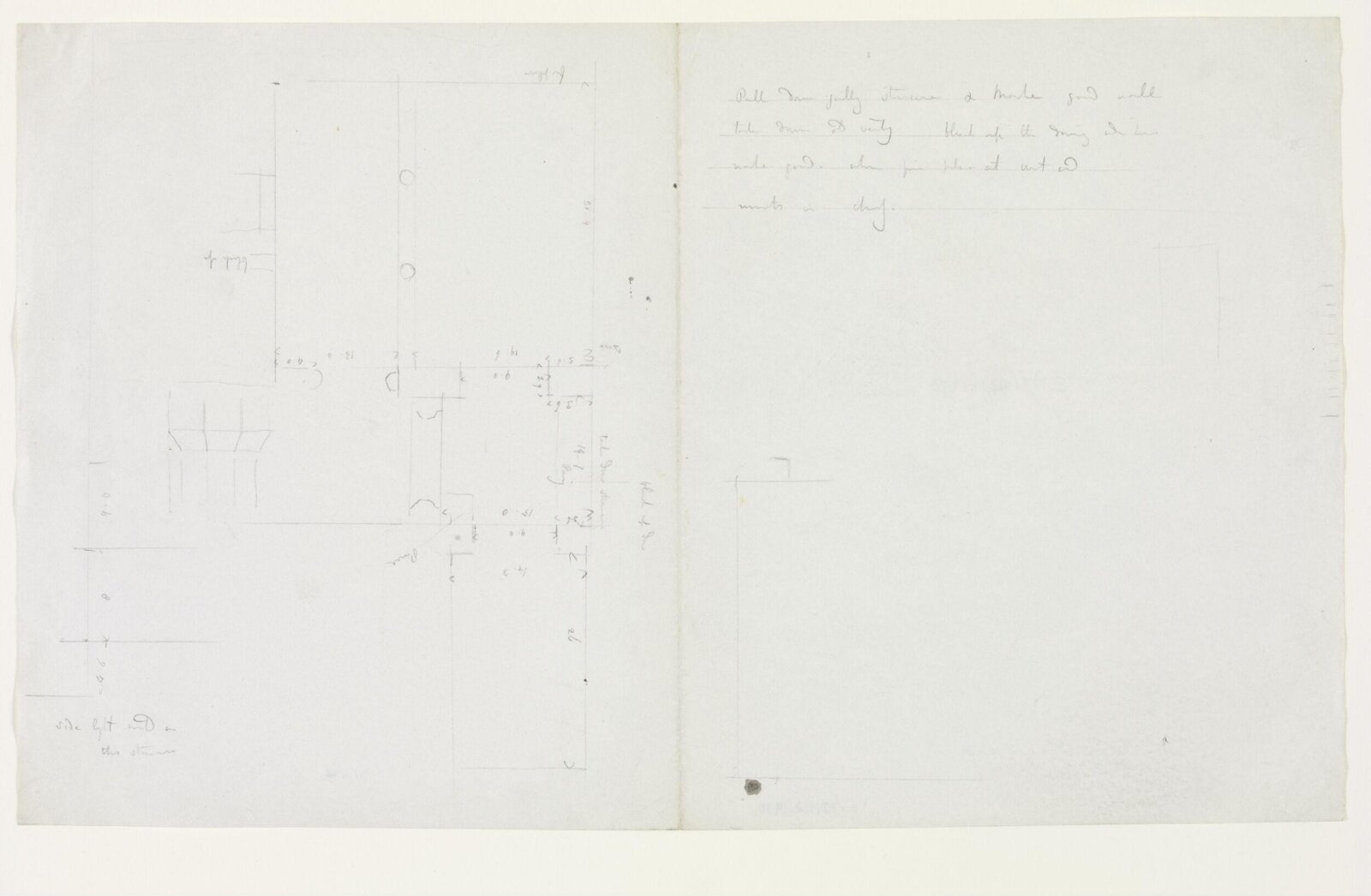 Drawing, A.W.N. Pugin, 1843
