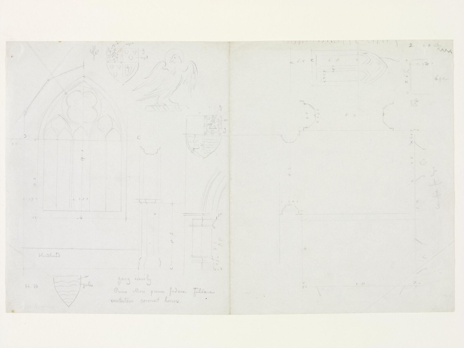 Drawing, A.W.N. Pugin, 1843