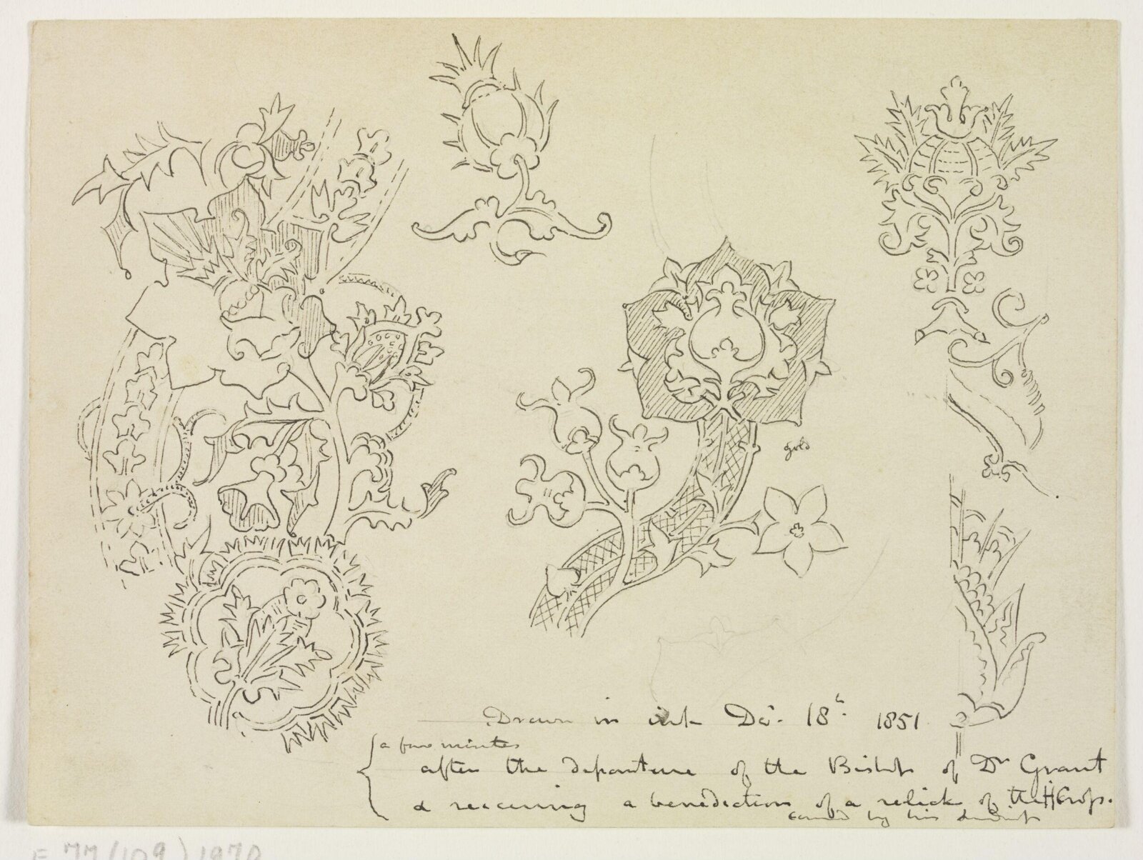 Drawing, A.W.N. Pugin, 18/12/1851