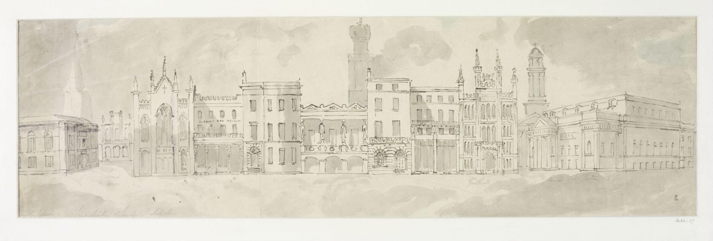 Drawing, Joseph Michael Gandy, c. 1791-1843