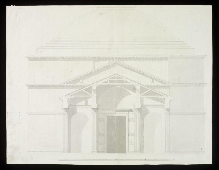 Longitudinal section through Pantheon portico top image