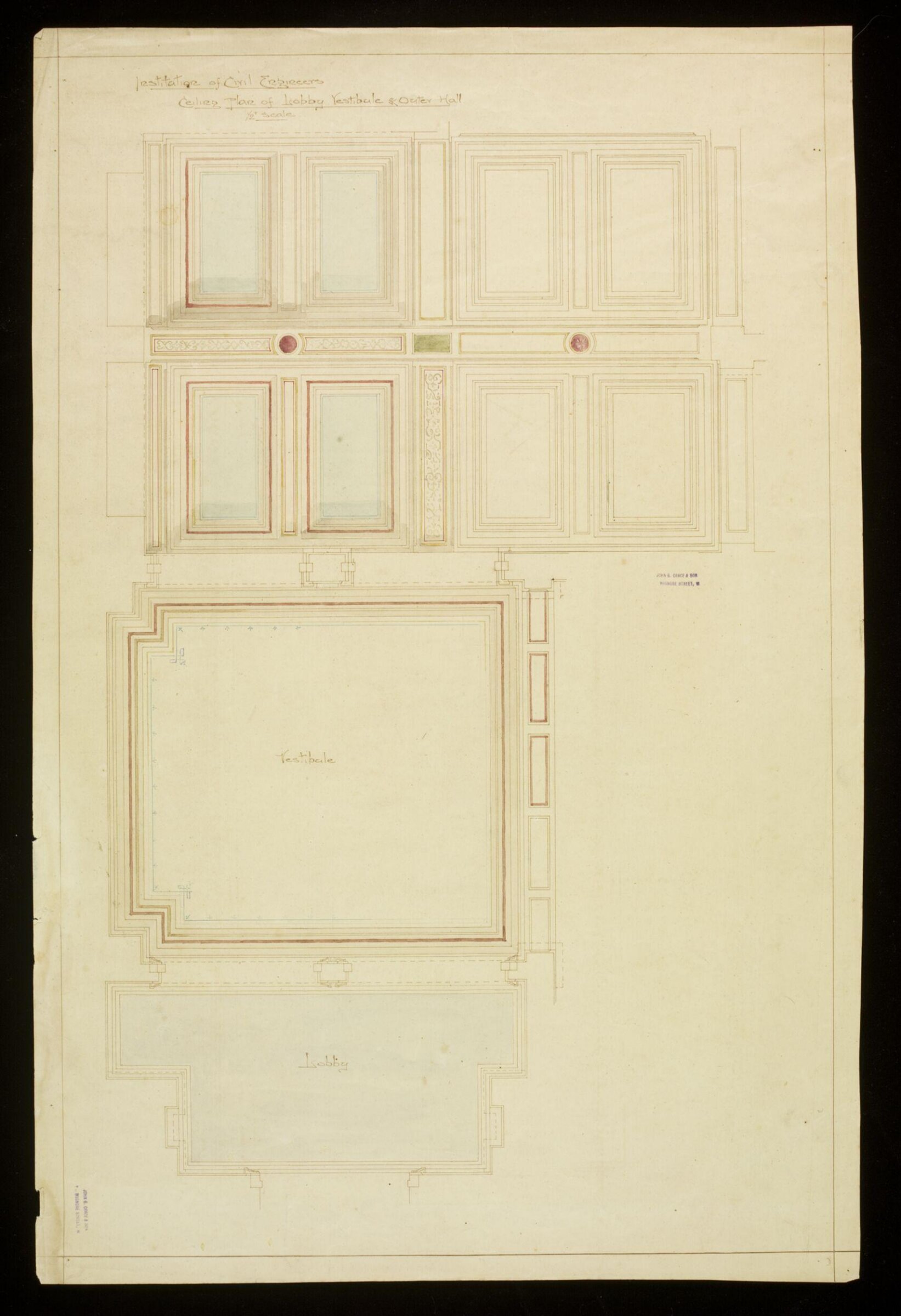Decoration of the Institution of Civil Engineers, John Gregory Crace, 1894