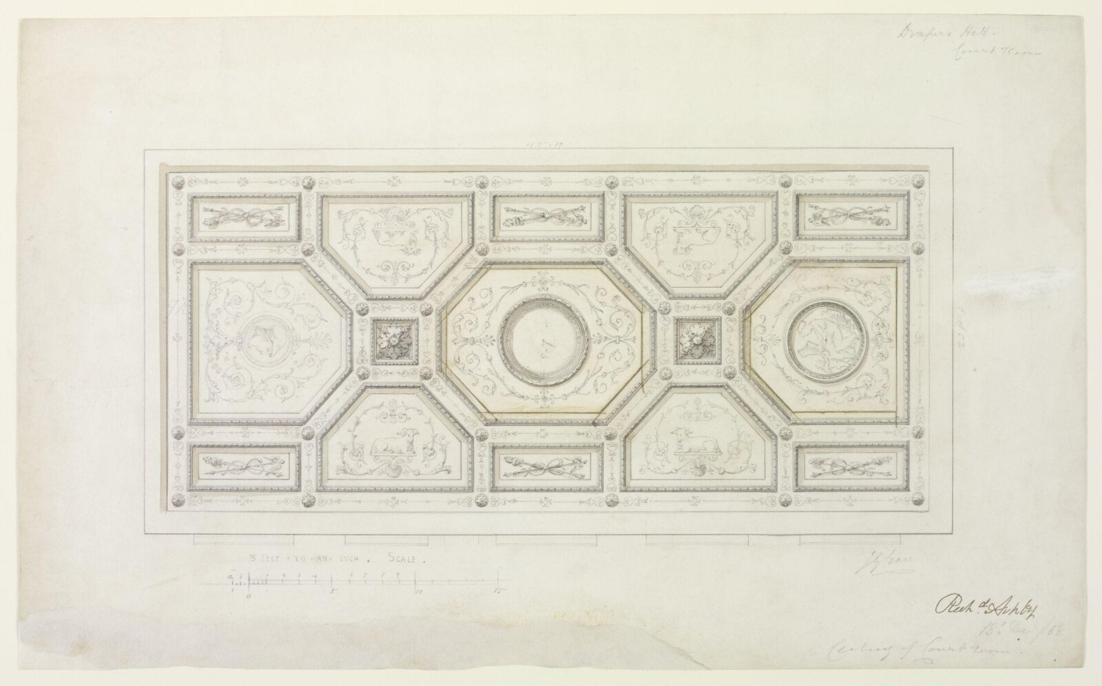 Drawing, John Gregory Crace, 18 December 1868