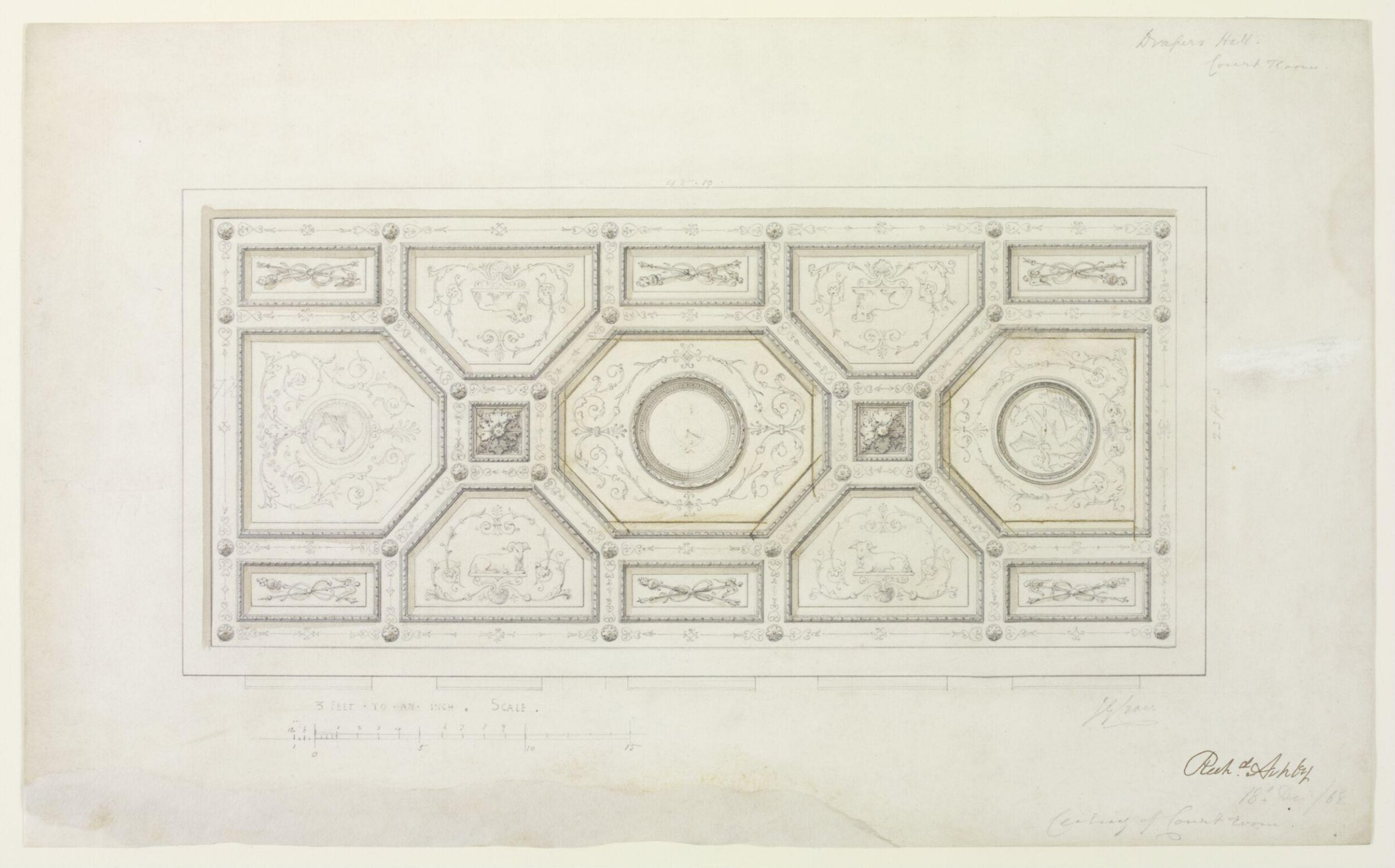 Drawing, John Gregory Crace, 18 December 1868