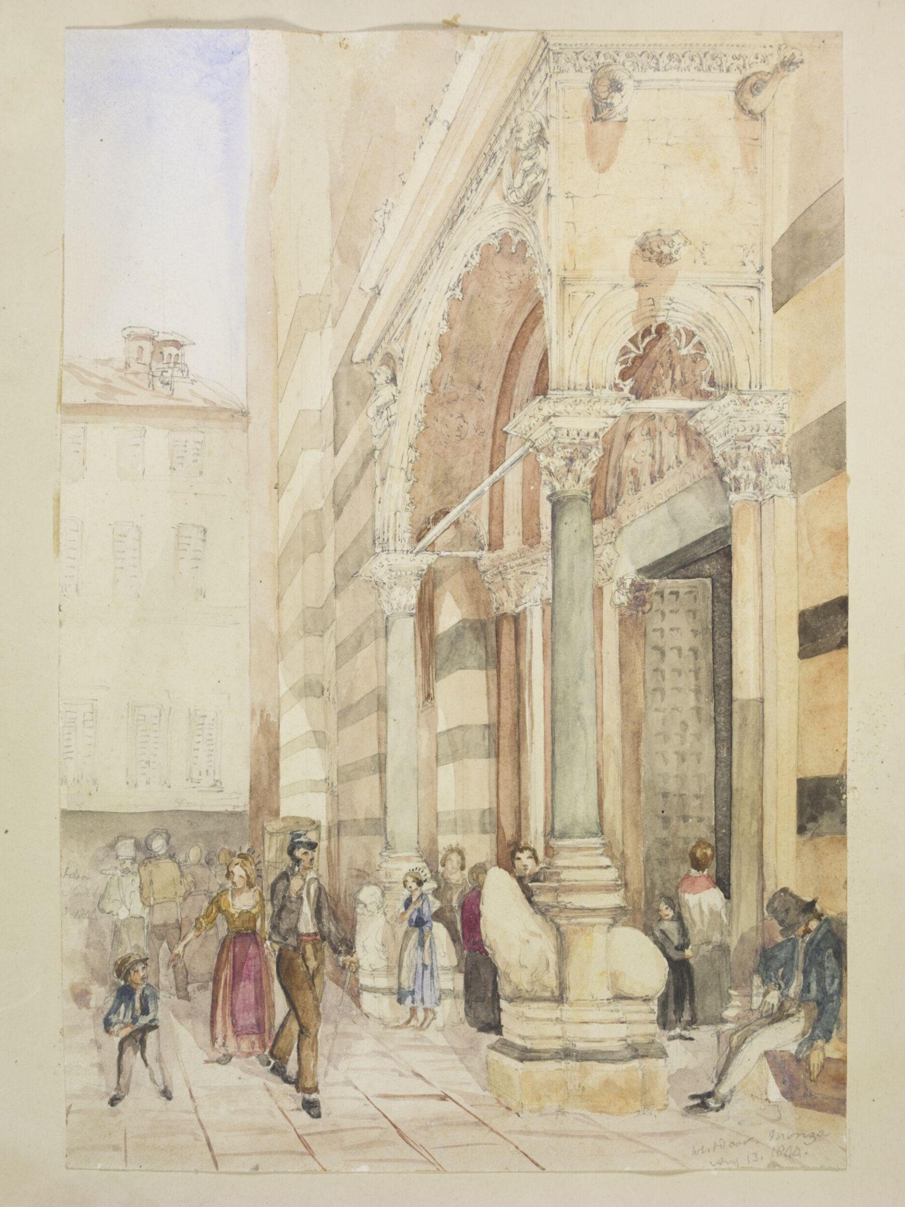 West Door, Monza Cathedral, Pollen, 13 August 1844