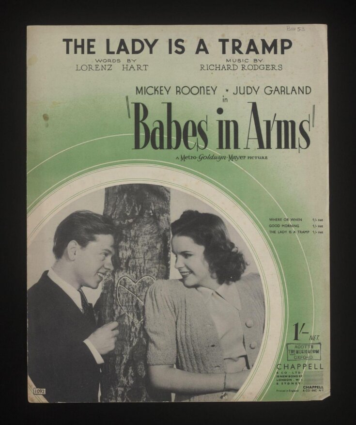 The Lady is a Tramp Hart, Lorenz Milton Rodgers, Richard V&A Explore The Collections