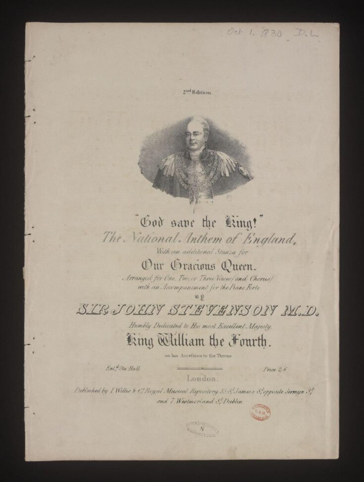 God save the King! The National Anthem of England image
