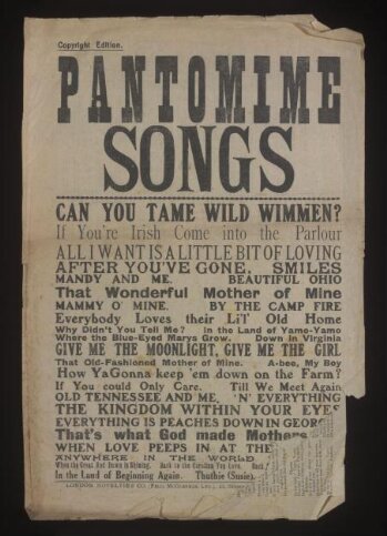 Pantomime Songs