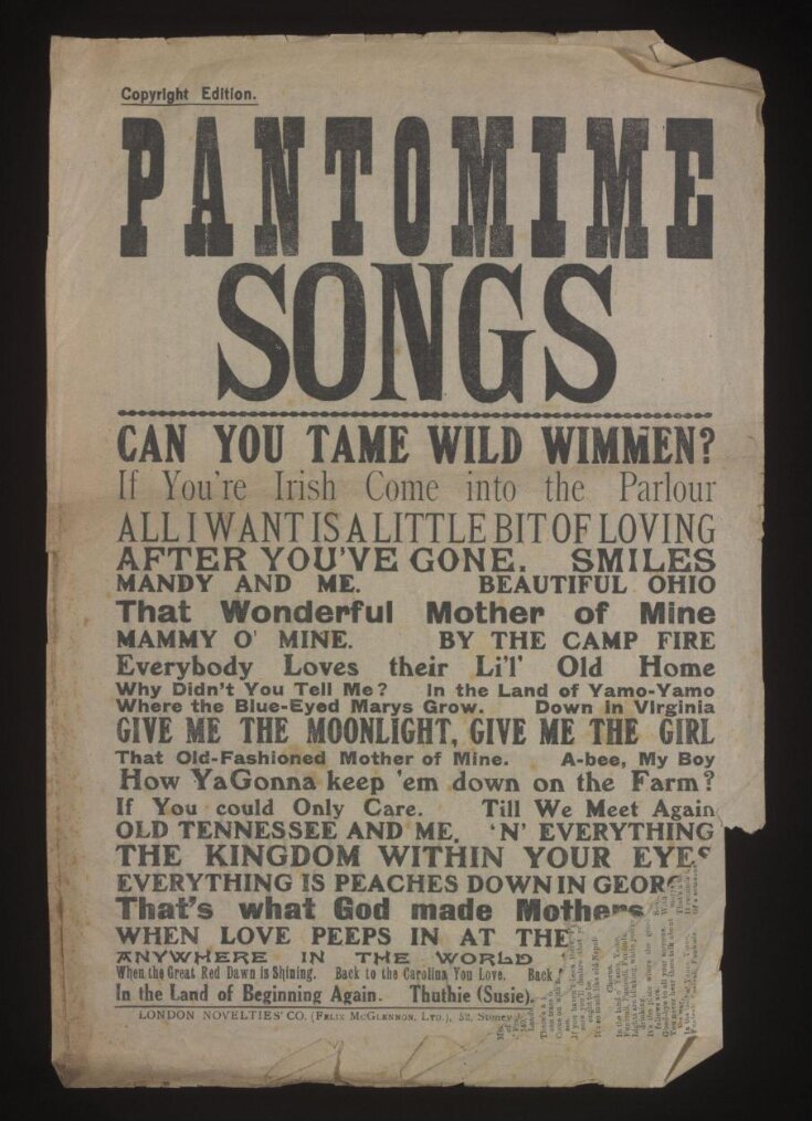 Pantomime Songs top image