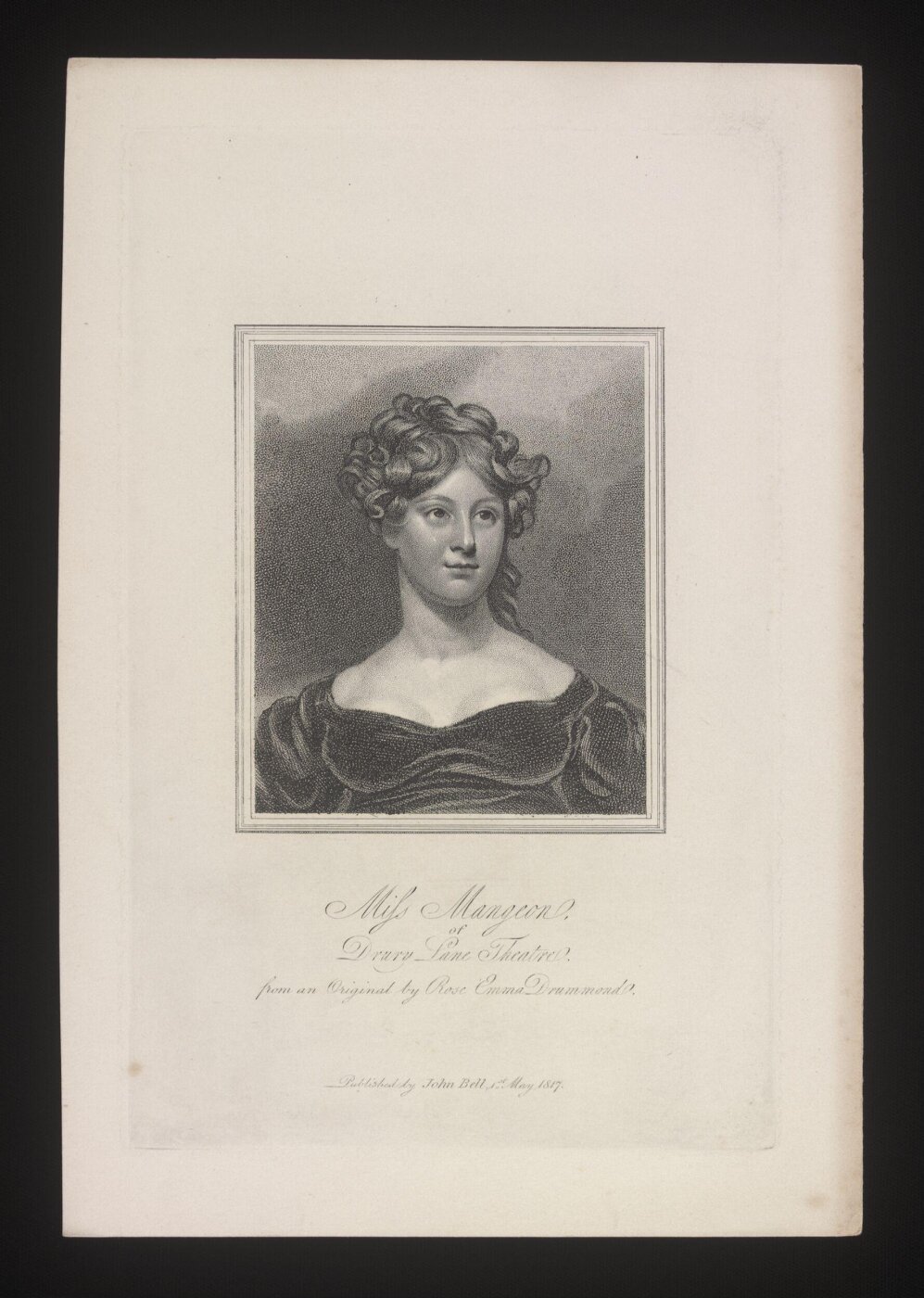 unknown, Miss Mangeon/of Drury Lane Theatre
