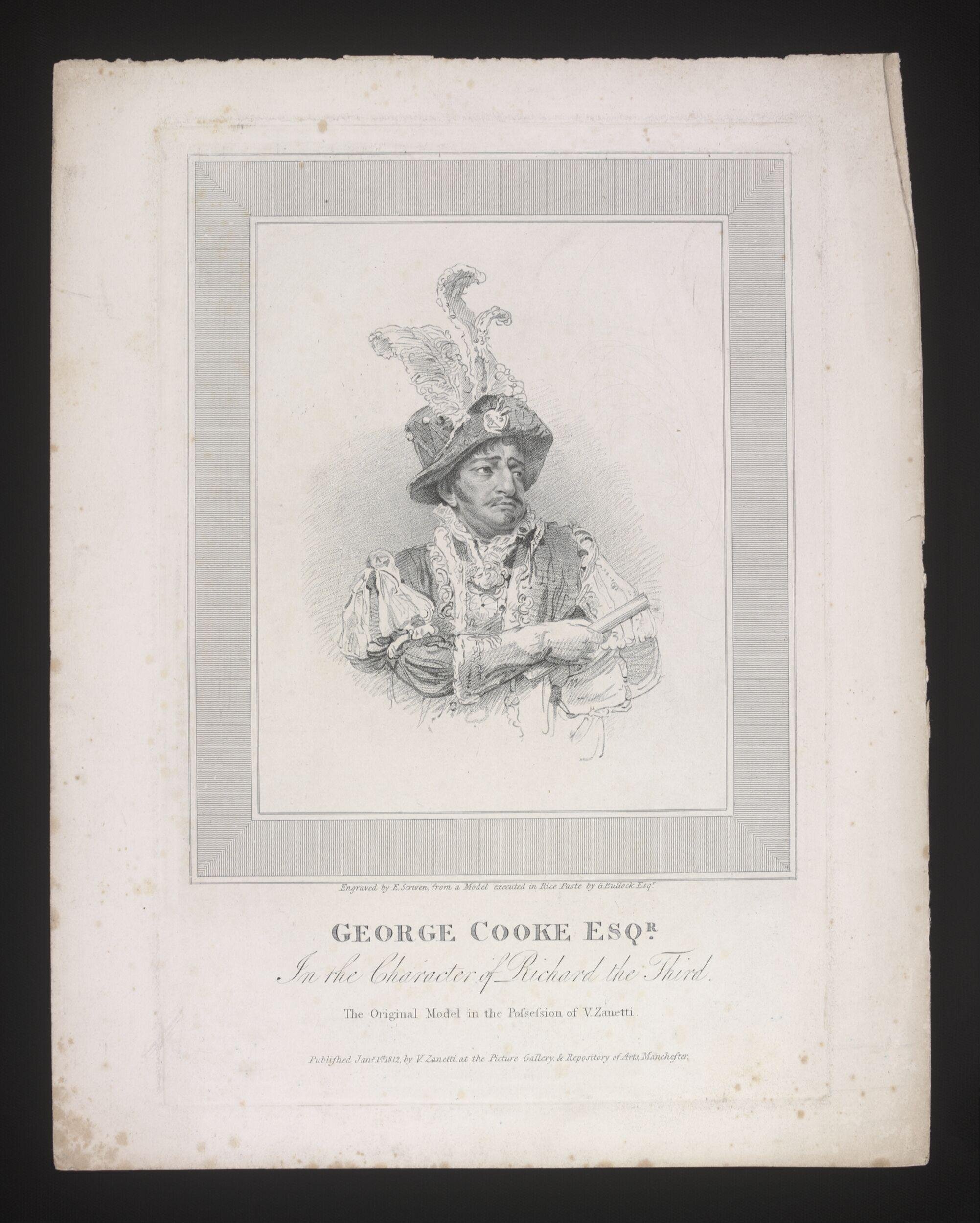 George Cooke Esqr./In the Character of Richard the Third
