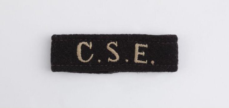 Wartime uniform shoulder tabs for a member of the Combined Services Entertainment Unit top image
