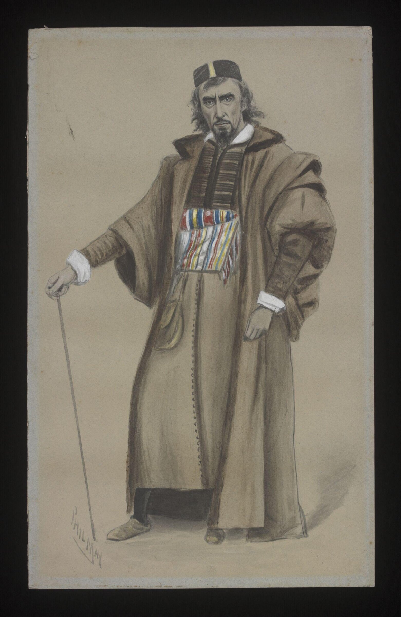 Henry Irving as Shylock, Phil May, ca. 1880