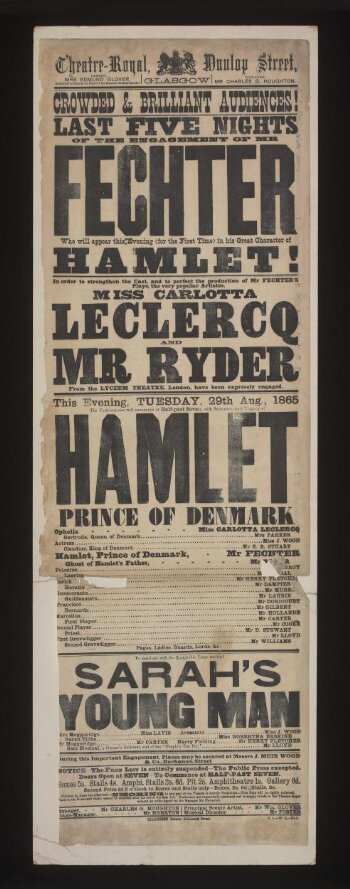 Theatre Royal Glasgow poster