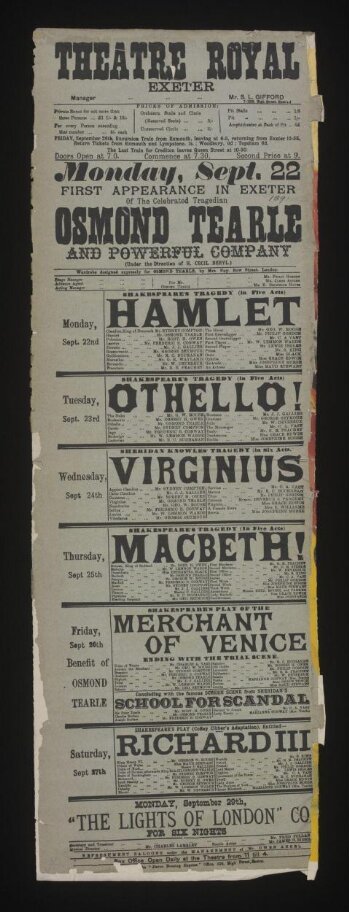 Theatre Royal Exeter poster